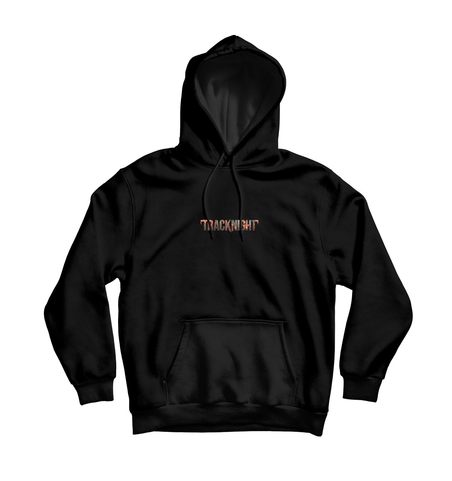 Sweat à capuche Tracknight noir streetwear techno Paris logo minimaliste